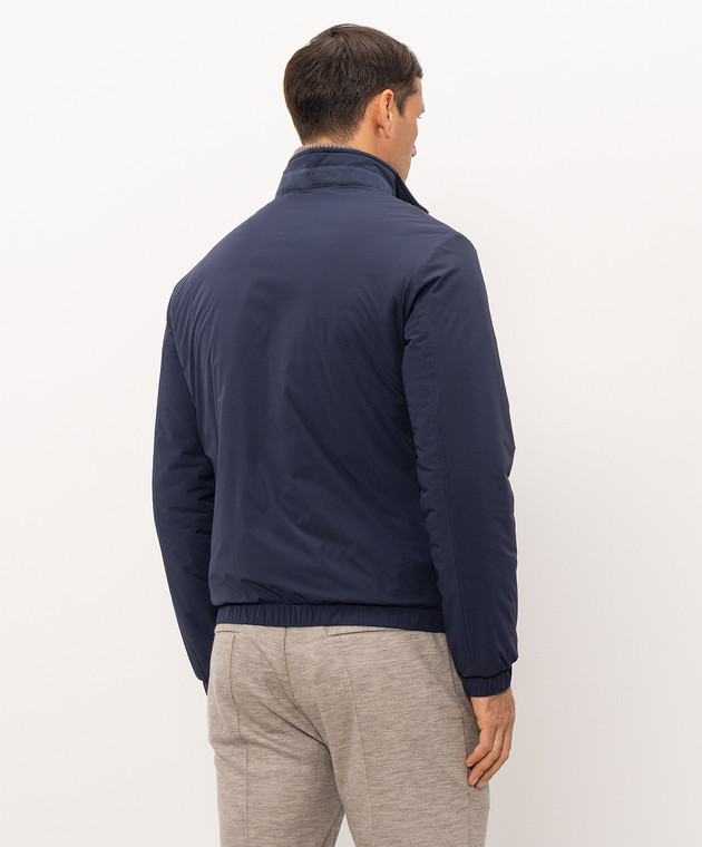 Doriani Cashmere Синяя куртка A428COLMST326T изображение 4