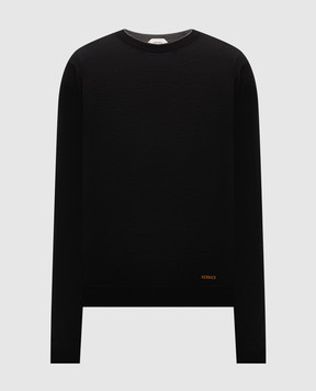 Versace Черный джемпер из шерсти 10244381A17823