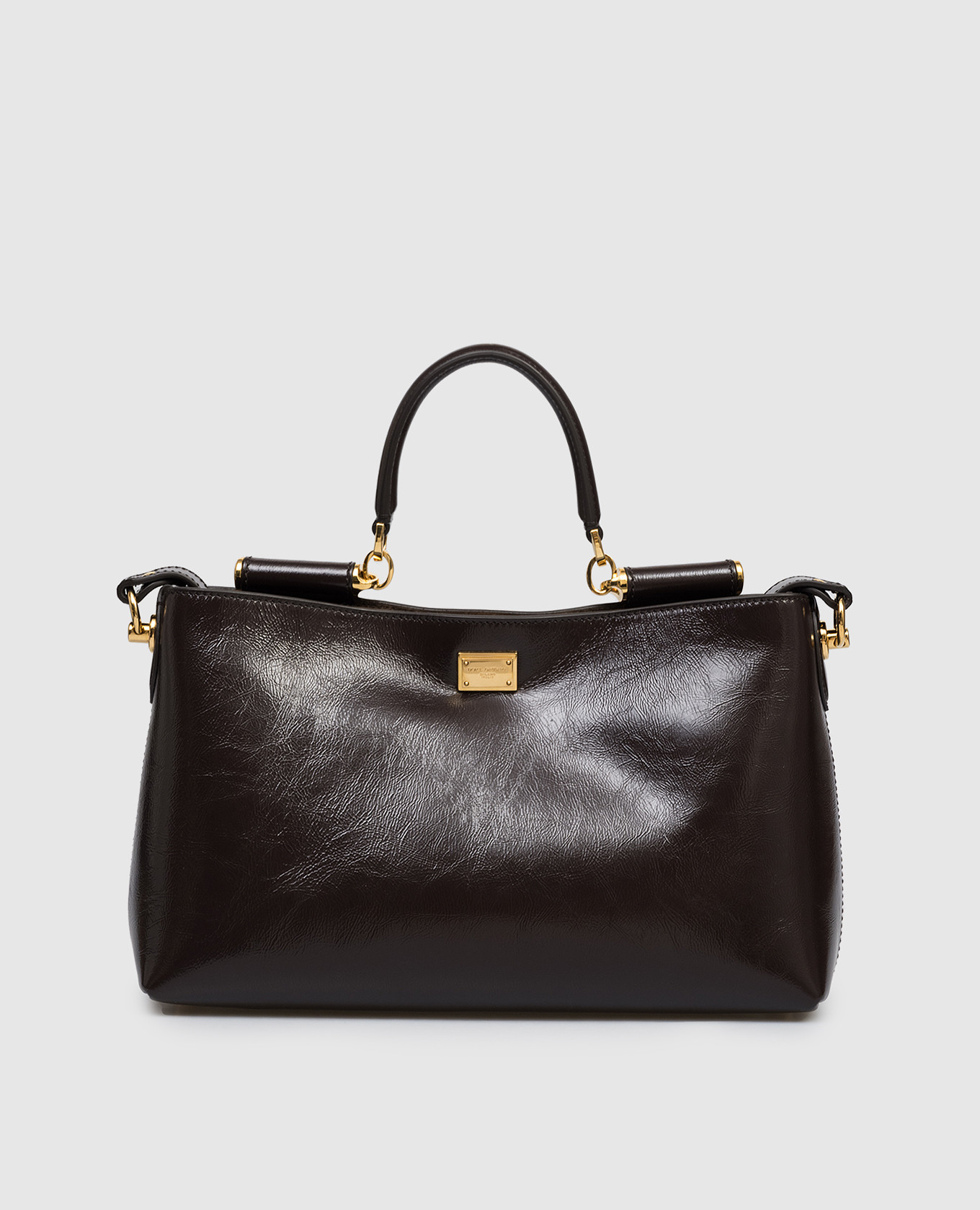 Коричневая кожаная сумка Vittoria