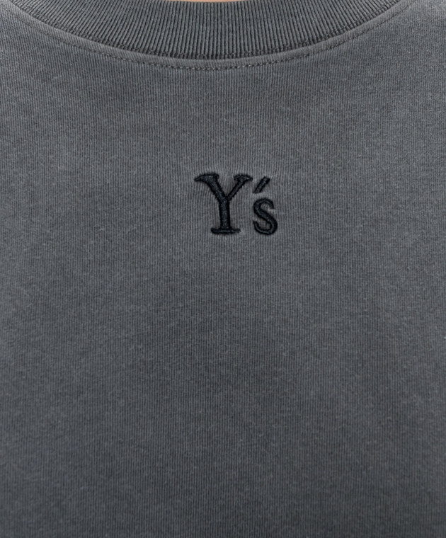 Y`S Yamamoto Серый лонгслив YVT31951 изображение 5