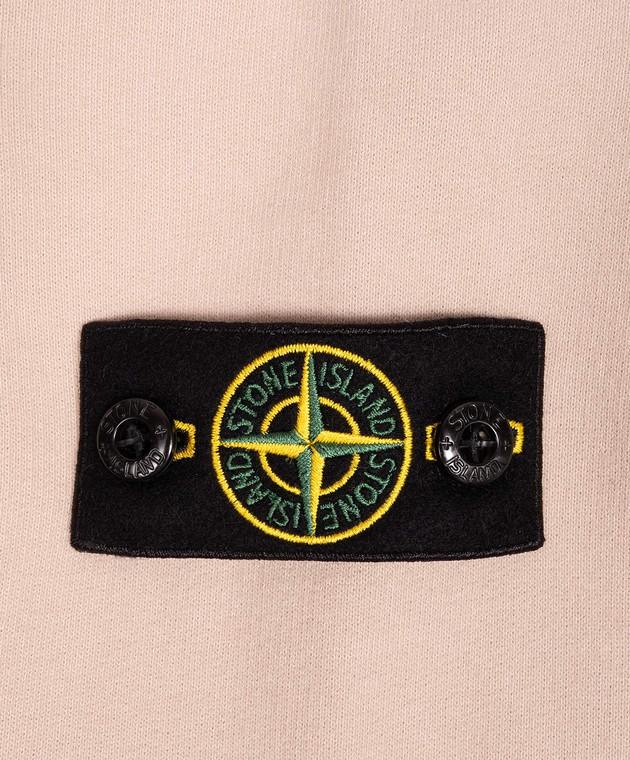 Stone Island Детское бежево худи с патчем логотипа L2S166100003S0A201012 изображение 3