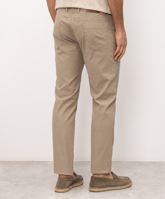 Florentino Бежеві штани з патчем логотипа 126573613722 зображення 4