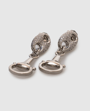 Reco Сріблясті сережки з кристалами OR409