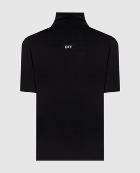 Off-White Чорний топ з принтом логотипа 2FA00629T