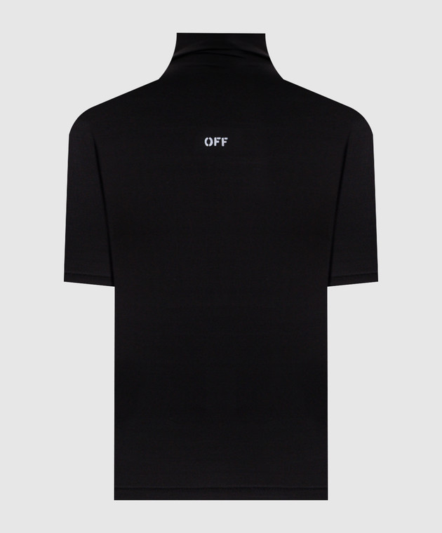 Off-White Черный топ с принтом логотипа 2FA00629T