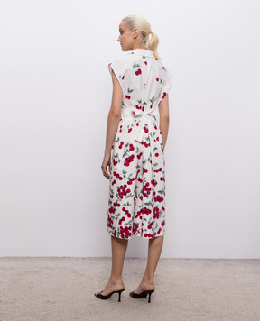 Twinset Біла сукня-сорочка з принтом 261TT2590