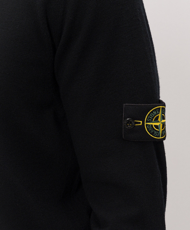 Stone Island Черный джемпер с шерстью L2S155100008S00A1 изображение 5