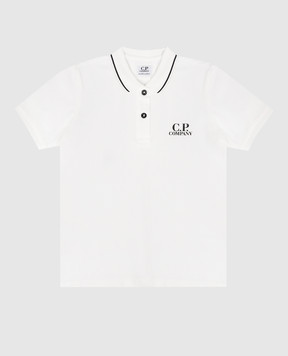 C.P. Company Дитяче біле поло з принтом логотипа CUM00ZLFA041014