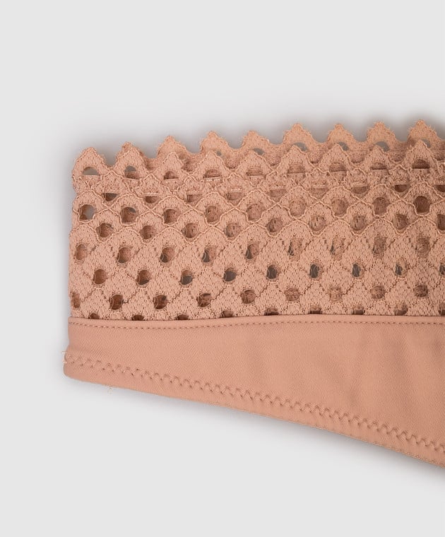 Wolford Бежевые трусики-тонг с кружевом 4W2310 изображение 3