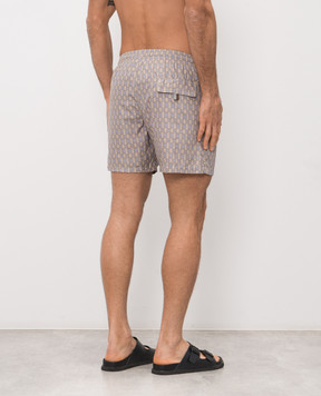 Canali Шорти для плавання в брендовий принт UA0010493024