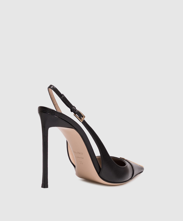 Tom Ford Чорні шкіряні слінгбеки Thea W3902LKD002P зображення 3