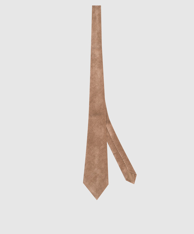 Brunello Cucinelli Коричневый вельветовый галстук MP547B3C99 изображение 3