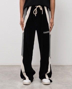 AMIRI Чорні спортивні штани з вишивкою логотипа AMBMPA1006