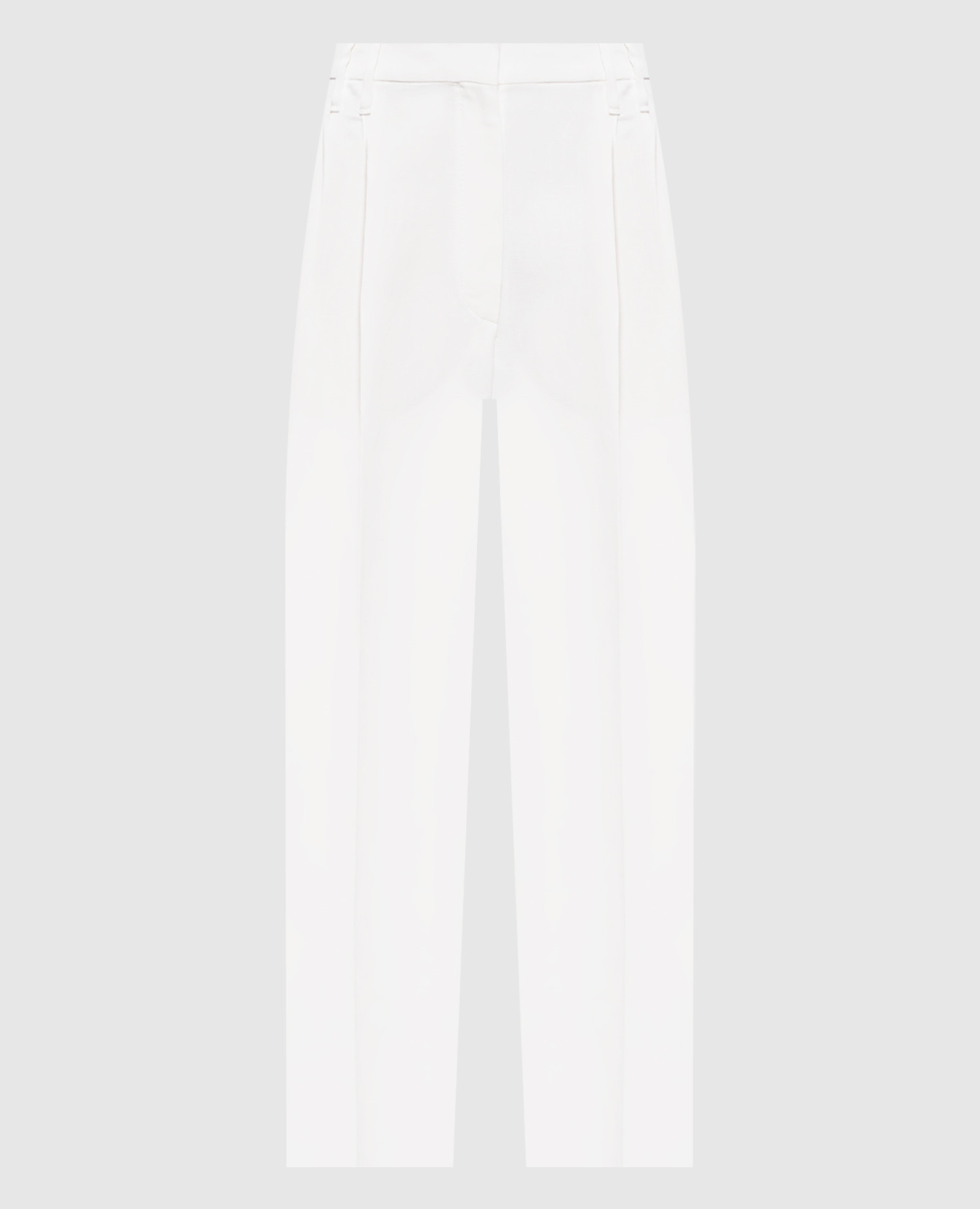 Белые брюки с леном с цепочкой мониль