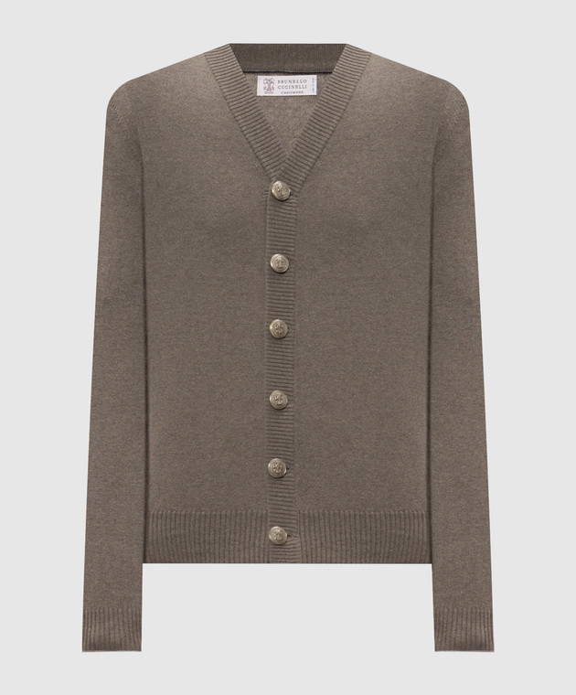 Brunello Cucinelli Кардиган цвета хаки из кашемира M22203806