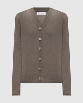 Brunello Cucinelli Кардиган кольору хакі з кашеміру M22203806