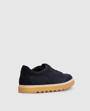 ISAIA Сині замшеві кросівки SNK020GOAT5