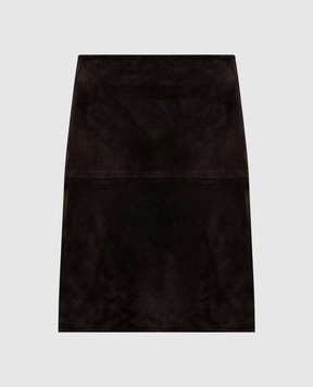 Loulou de Saison Темно-коричневая замшевая юбка ENGEL ENGEL