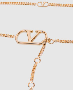 Valentino Золотистый пояс-цепочка VLogo 9W2T0SY0VJT