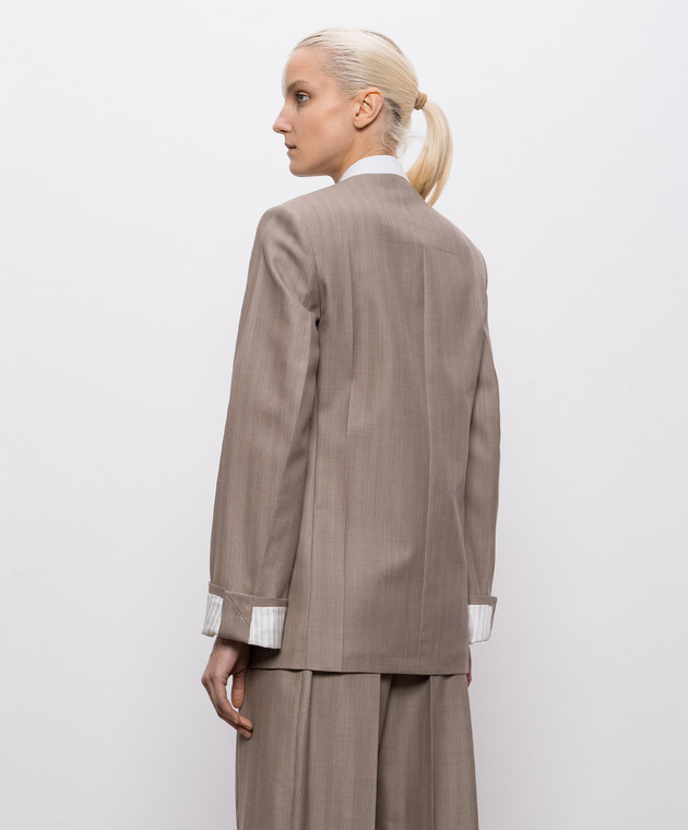 Victoria Beckham Коричневий жакет з вовни 1226WJK007214A зображення 4
