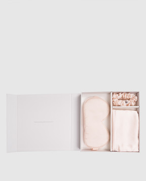 Dore & Rose Розовый набор для сна из маски, наволочки и резинки из шелка PREMIUMSILKSLEEPBUNDLE