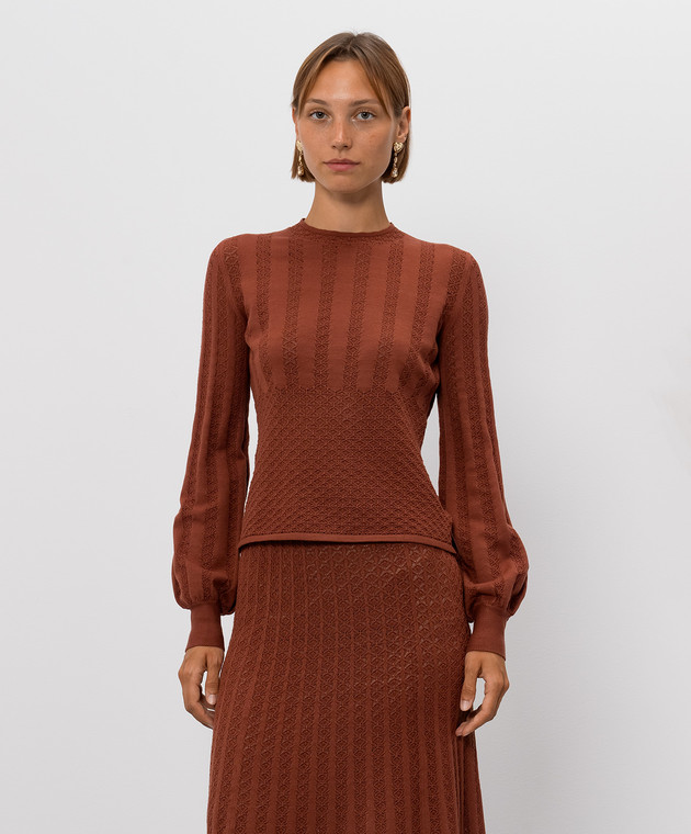 Twinset Коричневый джемпер 262TP3124 изображение 3