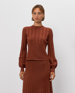 Twinset Коричневый джемпер 262TP3124