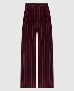 Max & Co Бордовые брюки ON THE ROCK с шерстью ONTHEROCK