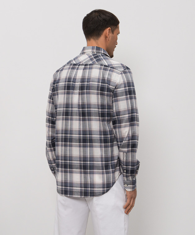 Woolrich Синя сорочка в клітинку CFWOSI2023MRUT5321 зображення 4