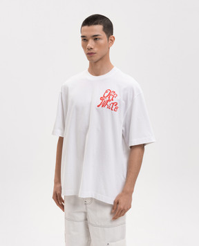 Off-White Біла футболка з принтом логотипа 44MAA120S26J00M