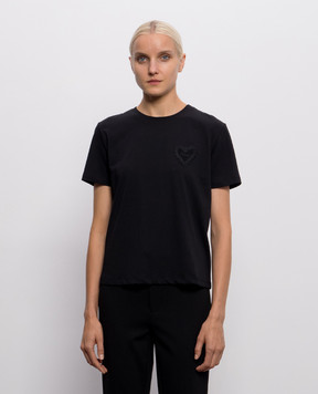 Twinset Черная футболка с нашивкой логотипа 262TP2302