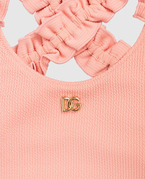Dolce&Gabbana Детский розовый купальник с рюшами L5J871ON0CA812+