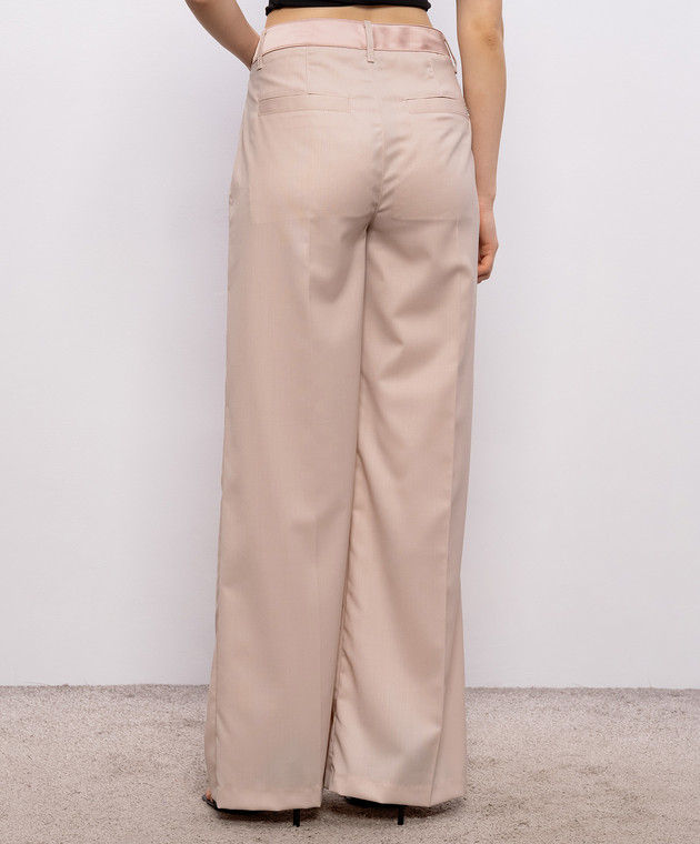 Dondup Бежевые брюки клеш с шерстью DP802SWFH188DXXX изображение 4