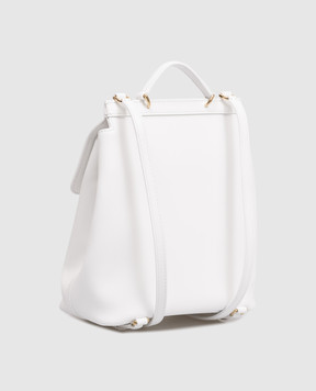 Dolce&Gabbana Детский белый кожаный рюкзак с логотипом EB0264A1065