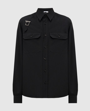 Alexander McQueen Черная рубашка Harness 838500QSAA9