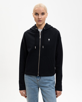 Ami Paris Черная спортивная куртка с эмблемой FSW783730