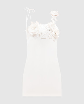 David Koma Сукня з квітковою аплікацією кольору айворі RE26DK39D