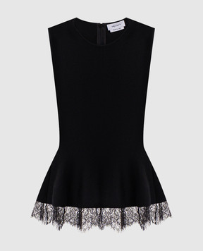 Alexander McQueen Черный топ с кружевом A002ZSQ1BH7