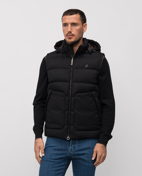 Stefano Ricci Чорний пуховий жилет M6J5400040PL001T