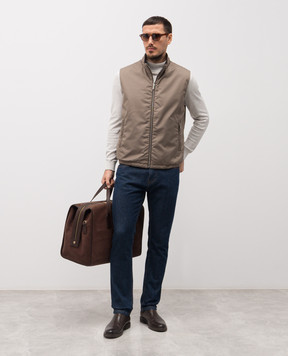 MooRER Коричневий двосторонній жилет FIORESI FIORESIWK