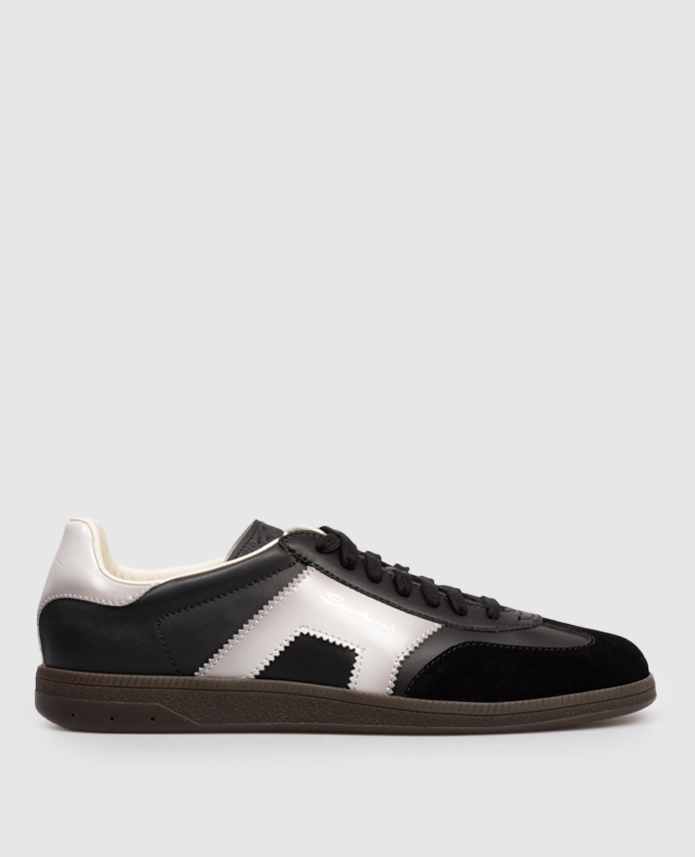 Черные комбинированные кеды с логотипом