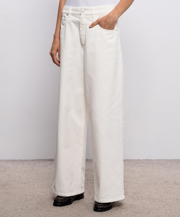 Brunello Cucinelli Джинсы цвета айвори с цепочкой мониль M0H81P4075 изображение 3