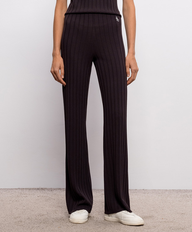 Sporty & Rich Коричневі штани в рубчик PA049711302BR29 зображення 3
