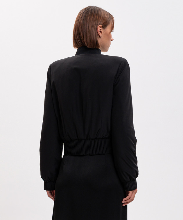 Alexander McQueen Чорна куртка із шовку 865429QBADT зображення 4