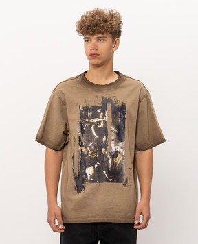 Off-White Футболка кольору хакі Inked Mercy 44MAA16NF26J002