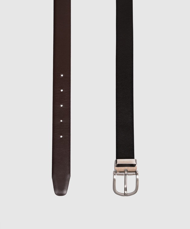 Pini Parma Двосторонній шкіряний ремінь BELREVBLKBRW зображення 3