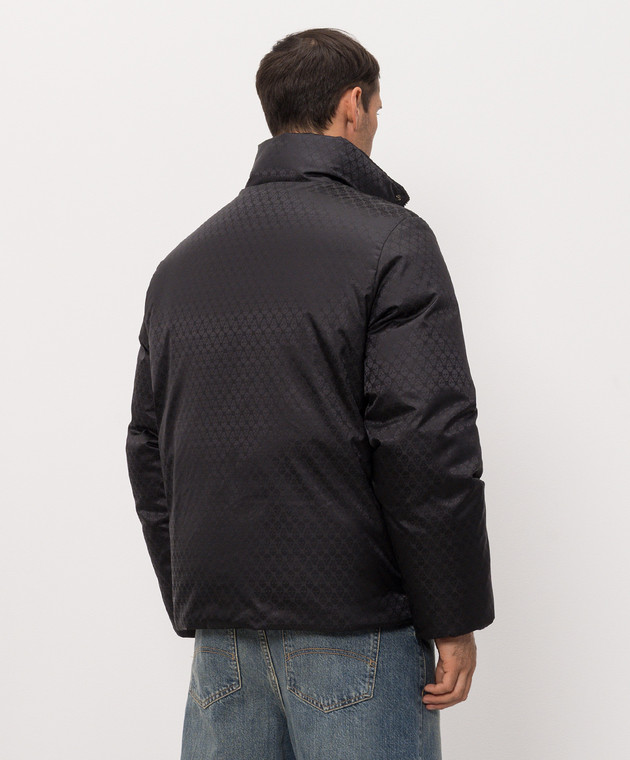 Alexander McQueen Черный пуховик в узоре 843522QRACA изображение 4