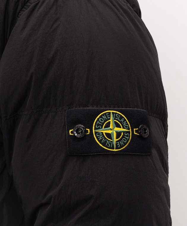 Stone Island Чорний пуховик з патчем логотипа L2S154100037S0A23 зображення 5