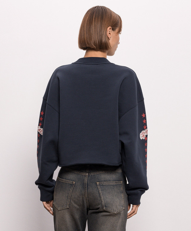 Off-White Синій світшот Star 2FE00512T зображення 4