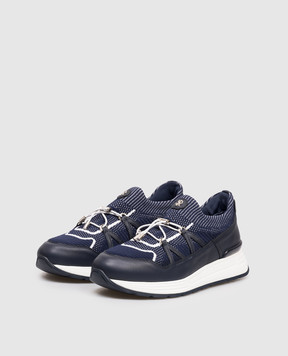 Stefano Ricci Сині комбіновані кросівки UZ26EG2411TSMR